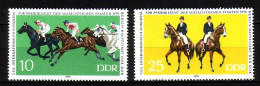 DDR MI-NR. 2449-2450 POSTFRISCH(MINT) PFERDEZUCHT KONGRESS DRESSUR GALOPPRENNEN 1979 - Paarden