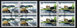 BELGIEN MI-NR. 1905-1906 GESTEMPELT(USED) 4er BLOCK EUROPA 1977 LANDSCHAFTEN - 1977