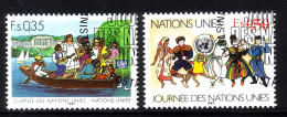 UNO GENF MI-NR. 158-159 GESTEMPELT(USED) TAG DER VEREINTEN NATIONEN 1987 - Used Stamps