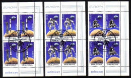 MOLDAWIEN MI-NR. 106-108 GESTEMPELT(USED) 4er BLOCK EUROPA 1994 ENTDECKUNGEN Und ERFINDUNGEN WELTRAUMFAHRT - 1994