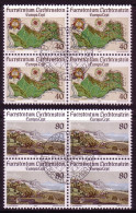 LIECHTENSTEIN MI-NR. 667-668 GESTEMPELT(USED) 4er BLOCK EUROPA 1977 LANDSCHAFTEN - 1977