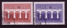 FÄRÖER MI-NR. 97-98 GESTEMPELT(USED) EUROPA 1984 BRÜCKE - 1984