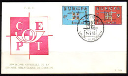 BELGIEN MI-NR. 1320-1321 FDC CEPT 1963 STEMPEL LIEGE - 1961-1970