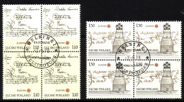 FINNLAND MI-NR. 842-843 O 4er BLOCK EUROPA 1979 POST- Und FERNMELDEWESEN - Usati