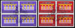 SAN MARINO MI-NR. 1294-1295 GESTEMPELT(USED) 4er BLOCK EUROPA 1984 - BRÜCKE - 1984