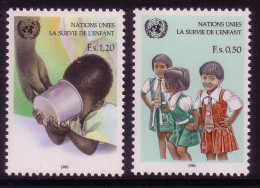 UNO GENF MI-NR. 135-136 POSTFRISCH(MINT) UNICEF-KAMPAGNE GEGEN KINDERSTERBLICHKEIT - UNICEF