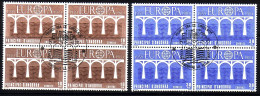 ANDORRA SPANISCH MI-NR. 175-176 GESTEMPELT(USED) 4er BLOCK EUROPA 1984 BRÜCKE - 1984