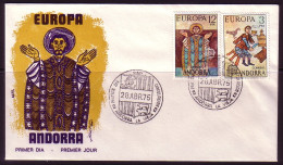 ANDORRA SPANISCH MI-NR. 96-97 FDC CEPT 1975 GEMÄLDE - 1975