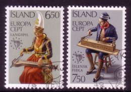 ISLAND MI-NR. 632-633 GESTEMPELT(USED) EUROPA 1985 JAHR DER MUSIK - 1985