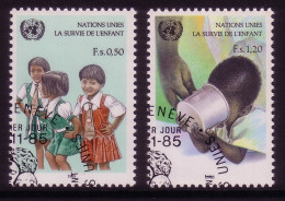 UNO GENF MI-NR. 135-136 O UNICEF-KAMPAGNE GEGEN KINDERSTERBLICHKEIT - Used Stamps