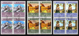 SCHWEIZ MI-NR. 1050-1052 GESTEMPELT(USED) 4er BLOCK EUROPA 1975 GEMÄLDE - 1975