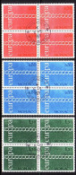 MONACO MI-NR. 1014-1016 GESTEMPELT(USED) 4er BLOCK EUROPA 1971 KETTE - 1971