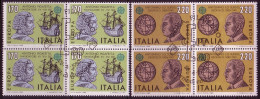 ITALIEN MI-NR. 1686-1687 O 4er BLOCK EUROPA 1980 PERSÖNLICHKEITEN SCHIFF PIGAFETTA - 1980