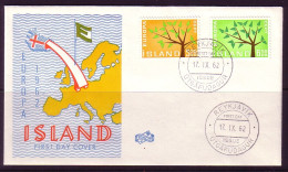 ISLAND MI-NR. 364-365 FDC EUROPA CEPT 1962 BAUM - FDC