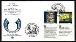 UNO WIEN MI-NR. 139-140 FDC MENSCHENRECHTE 1992 - FERNAND LEGER TEXT DEUTSCH - FDC