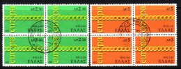 GRIECHENLAND MI-NR. 1074-1075 O 4er BLOCK EUROPA 1971 - KETTE - 1971