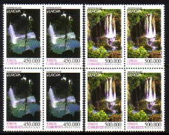 TÜRKEI MI-NR. 3260-3261 POSTFRISCH(MINT) 4er BLOCK EUROPA 2001 WASSER - 2001