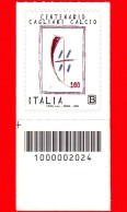 Nuovo - MNH - ITALIA - 2020 - 100 Anni Della Fondazione Del Cagliari Calcio S.p.A. – Logo - B - Barre 2024 - Bar-code