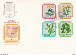 Portugal, 1981, FDC Flores Regionais Dos Açores, Carimbo De Lisboa - FDC