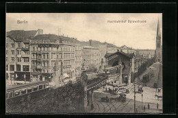 AK Berlin-Schöneberg, Hochbahnhof Bülowstrasse, Strassenbahn  - Métro