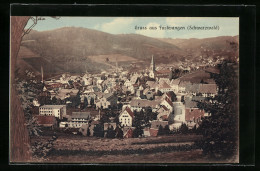 AK Furtwangen /Schwarzw., Ortsansicht Mit Bergblick Aus Der Vogelschau  - Furtwangen