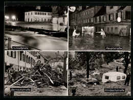 AK Schramberg /Schwarzwald, Hochwasser 1959, Schlossplatz, Hauptstrasse, Berneckstrasse, Kirnbachstrasse  - Overstromingen