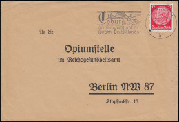 Fernbrief An Die Opiumstelle Im Reichsgesundheitsamt In Berlin, COBURG 1.7.1936 - Pharmacy