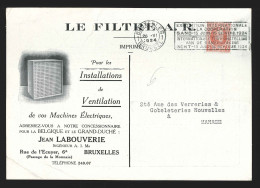 Imprimé Illustré "Filtres De Ventilation" Aff. N°192 De Bruxelles /1924 Pour Manage - Covers & Documents
