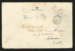 Belgique - Lettre Du "Palais De Belle-Vue" 1931 "Service Du Roi" Càd Bruxelles /1931 Et Réexpédiée De Charleroi Vers Bru - Storia Postale