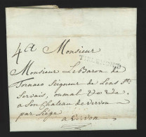 Lettre Datée De St-Jean Geest 1787 Marque Tirlemont + "4" Pour Vervox - 1714-1794 (Oesterreichische Niederlande)