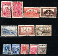 Algérie RF. 1936/37. N° 120.122.138.128.148.143.155.158.166.164.165. Obli. Lot 11. - Oblitérés