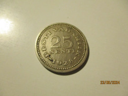 ESTONIA 25 SENTI 1928 - Estonie