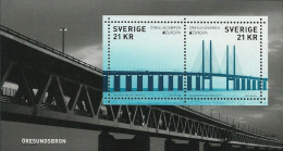 Sweden Schweden Suède 2018 Europa CEPT Bridges PostNord Block MNH - 2018