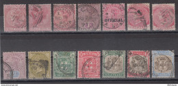 JAMAICA - Mix Of 14 Very Old Stamps Queen Victoria - Jamaïque (...-1961)