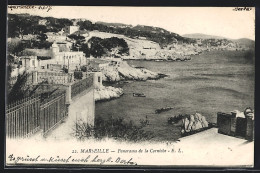 CPA Marseille, Vue Générale De La Corniche  - Endoume, Roucas, Corniche, Beaches