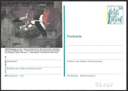 Germania/Germany/Allemagne: Intero, Stationery, Entier, Cicogna, Stork, Cigogne - Ooievaars