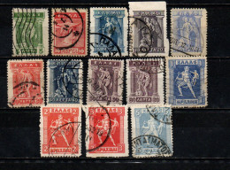 GRECIA - 1911 - IRIS - MERCURIO - HERMES - USATI - Used Stamps