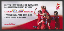 FOOTBALL / SOCCER / FUTBOL / CALCIO -  WOMEN / SCOTLAND Vs SLOVAKIA, TICKET - Tickets & Toegangskaarten