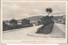 Ai219 Cartolina Reggio Calabria Citta' Via Marina 1935 - Reggio Calabria