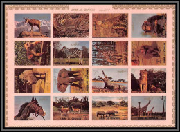 0127/ Umm Al Qiwain ** MNH Michel N°1002 / 1017 B Animaux - Animals Non Dentelé Imperf ** MNH Rhinoceros - Elephant - Eléphants