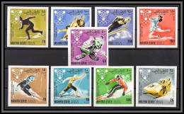Aden - 1067 Mahra State - N°39/47 B Jeux Olympiques Olympic Games Grenoble 1968 Non Dentelé ** MNH Imperf Ice Hockey - Inverno1968: Grenoble