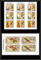 Ajman - 2638c N°809/816 A HOKUSAI Cigogne Crane Stork Oiseaux Birds Peinture Tableaux Paintings ** MNH Feuilles Sheets - Ooievaars