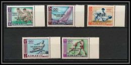Ajman - 2532a/ N°53/57 I A Surcharge Overprint Pen Arab Games Jeux Olympiques (olympic Games) Tokyo 1964 ** MNH  - Zomer 1964: Tokyo
