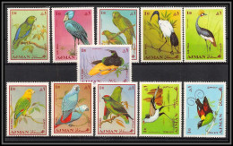 Ajman - 2932d/ N°394/404 A Oiseaux (birds) Perroquets Parrots Ibis Crane Neuf ** MNH - Papagayos