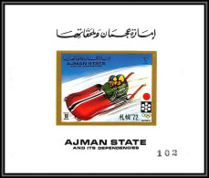 Ajman - 4654/ N°1231 2 Man Bon Jeux Olympiques (olympic Games) Sapporo 1972 - 1971 Deluxe Miniature Sheet Neuf ** MNH - Inverno