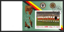 Ajman - 4582/ N°368 B German National Football Soccer Team 1969 Printing Proof Used Oblitéré Non Dentelé Imperf - 1970 – Mexique