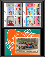 Ajman - 4553d N°369/374 A Manama 152 A/F BF N°91 A Overprint Specimen F1 Racing Cars Motor Voiture Neuf ** MNH Ferrari - Cars