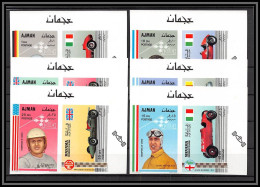 Ajman - 4551f/ N°369/374 B Manama 152 A/F Cars Motor Racing Voiture Neuf ** MNH Non Dentelé Imperf Ferrari Fangio - Cars