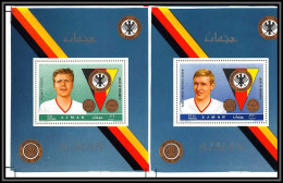 Ajman - 4514c/ N°N°362/365 A Helmut Haller Schnellinger German Football Soccer Used Printing Proof Neuf ** MNH Bloc 4 - 1970 – Mexique