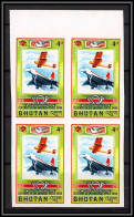 Bhutan (Bhoutan) - 3196b/ Yvert N°441 Mi 595 B Upu Avion (plane) Concorde Non Dentelé Imperf ** MNH Bloc 4 - Concorde